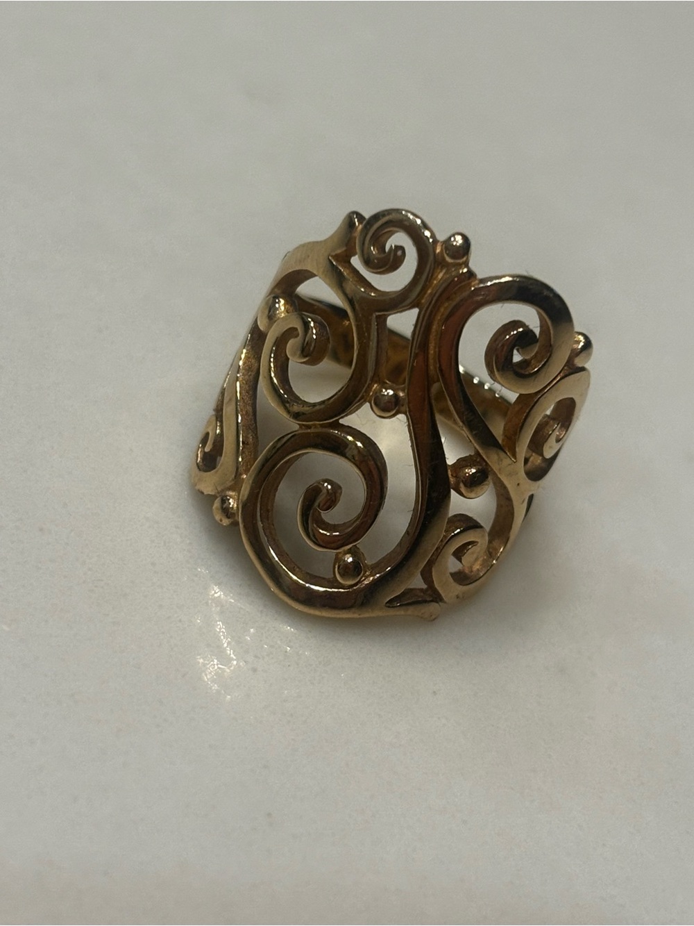 James Avery 14K Gold Open Sorrento Ring - Picture 6 of 13